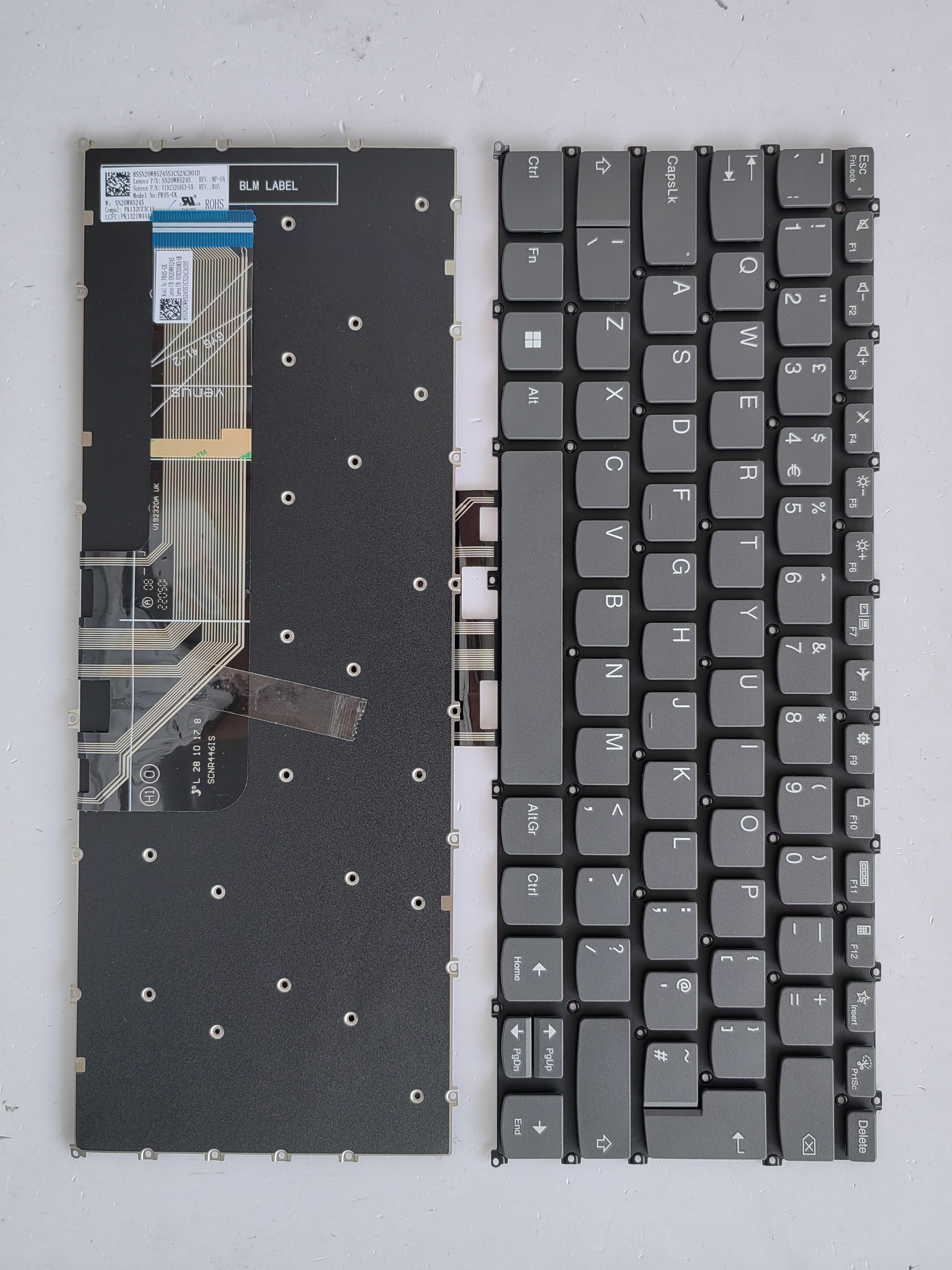 Picture of New Replacement Laptop Keyboard For LENOVO AIR 14 2020/YogaSlim714/YOGA14S Grey UK Layout